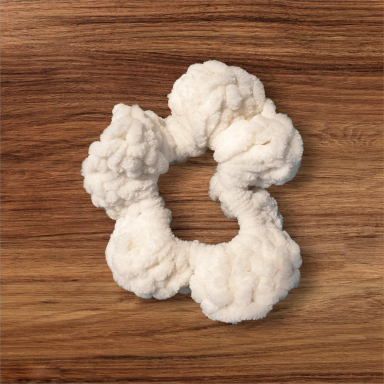 White Velvet Scrunchie