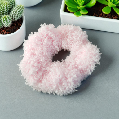 Baby Pink Puff Scrunchie